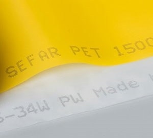 PET 1500 Screen Printing Mesh, Yellow - Clearance